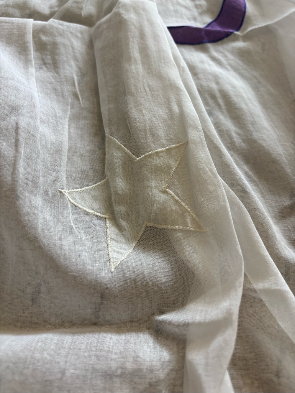 Pottery Barn Kids Moon & Star Curtains Window Sheer Panels - Picture 5 of 10